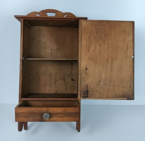 Medicine Cabinet Apothecary Kitchen Bathroom Wood  Shaving  Beveled Glass Mirror photo 384.0