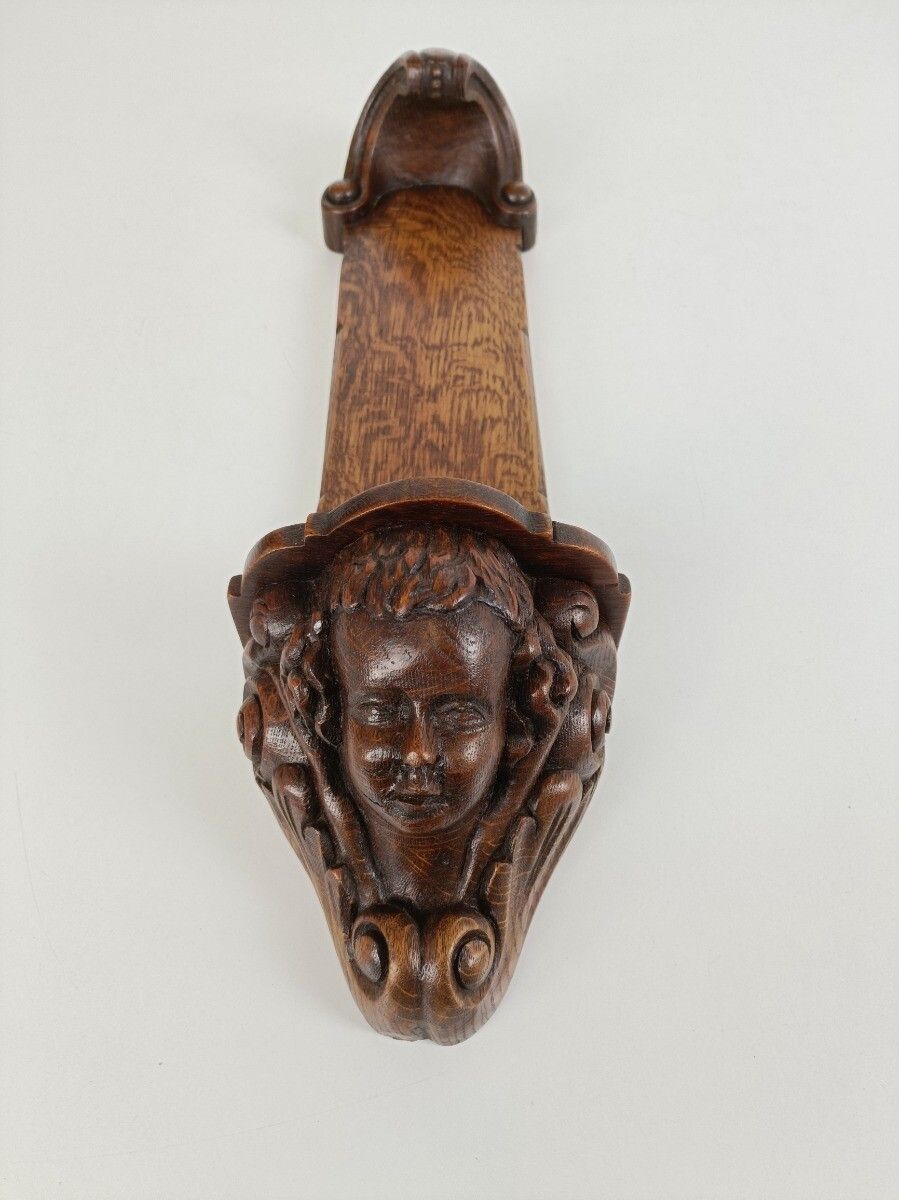 Gorgeous Small Wall Hanging Mounted Console Table Angel Putti Hand Carved Wood photo for sale