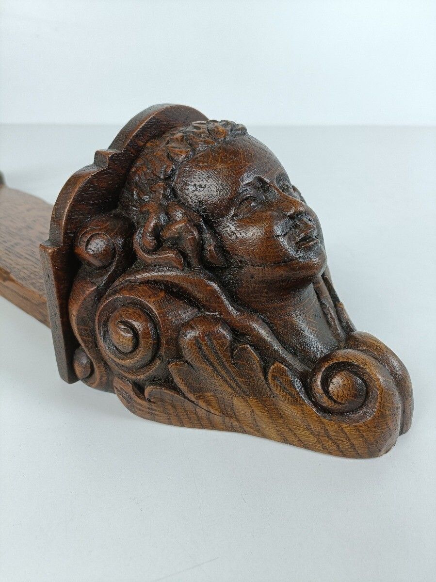 Gorgeous Small Wall Hanging Mounted Console Table Angel Putti Hand Carved Wood photo Art