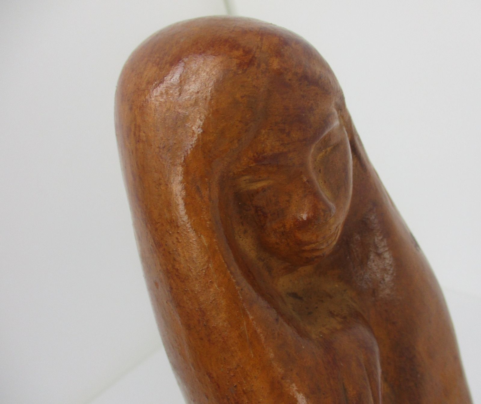 Statue Virgin Mary Madonna Infant Child Tenderness Terra Cotta Gorgeous 23.22& photo buy