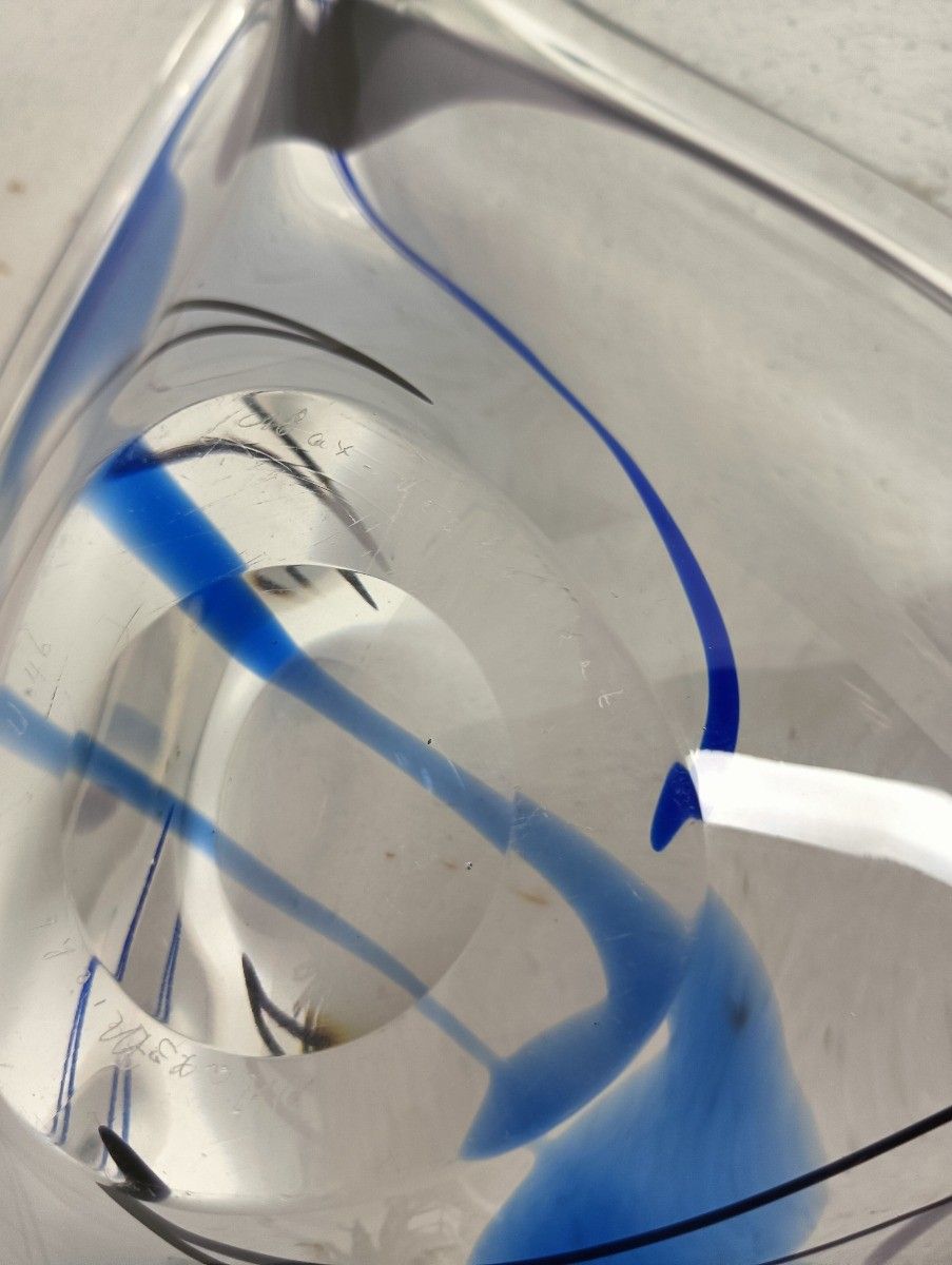 Centerpiece Abstract Art Glass Max Verboeket Maastricht Kristal Unie Vintage photo Home Decor