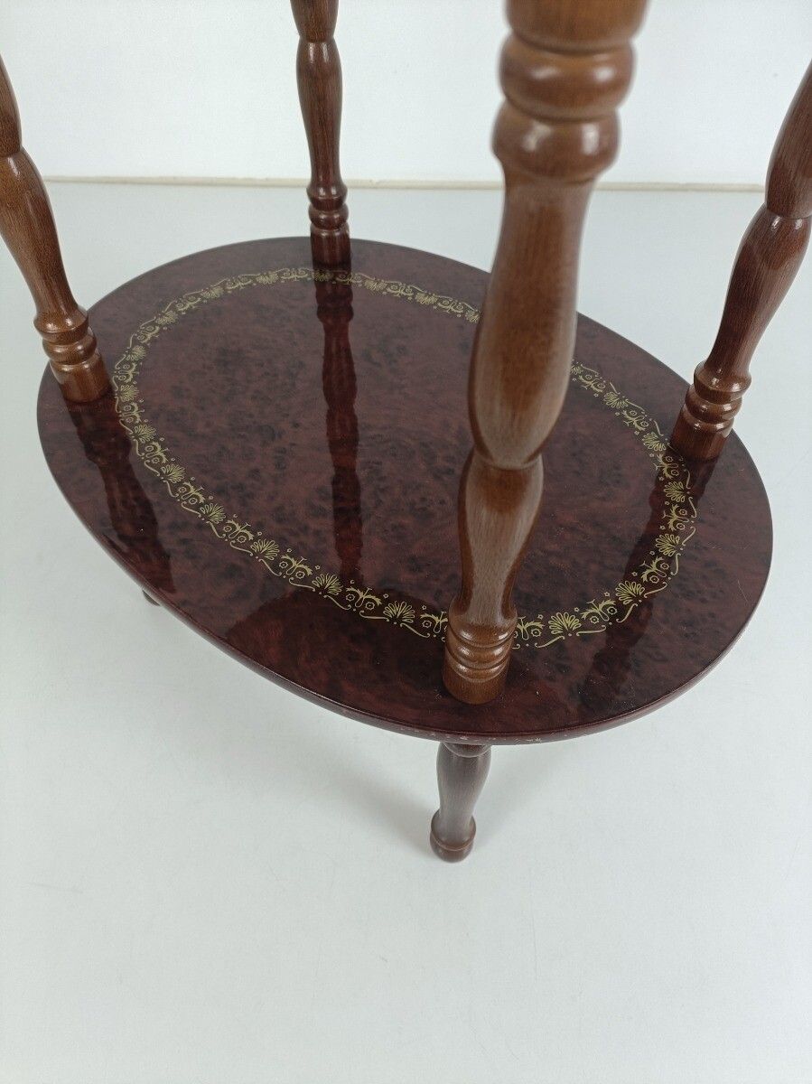 Pedestal Display Side Table Plant Stand Italian Wood Vintage Display Etagère 3 photo buy