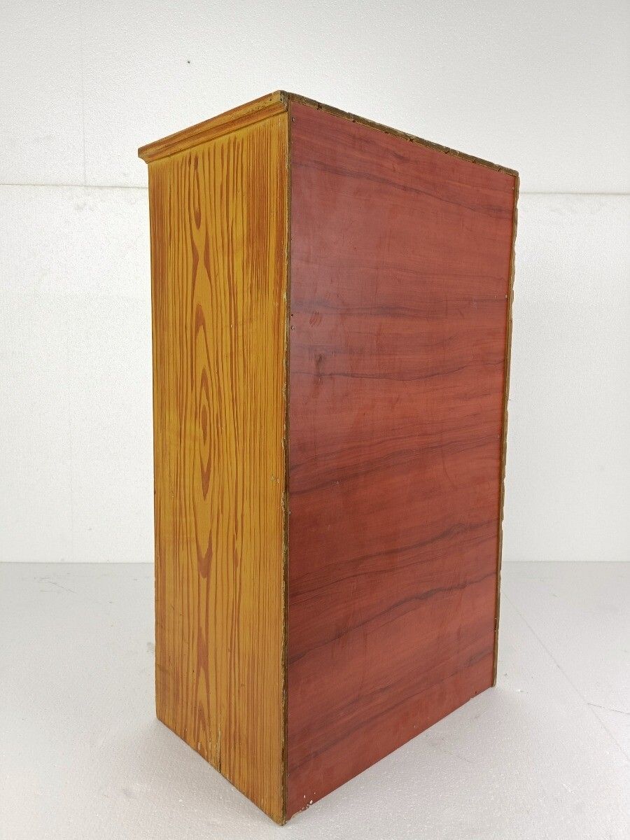 Wooden Antique Tabernacle Cabinet Church Tabernaculum Hand Carved Htf photo vintage