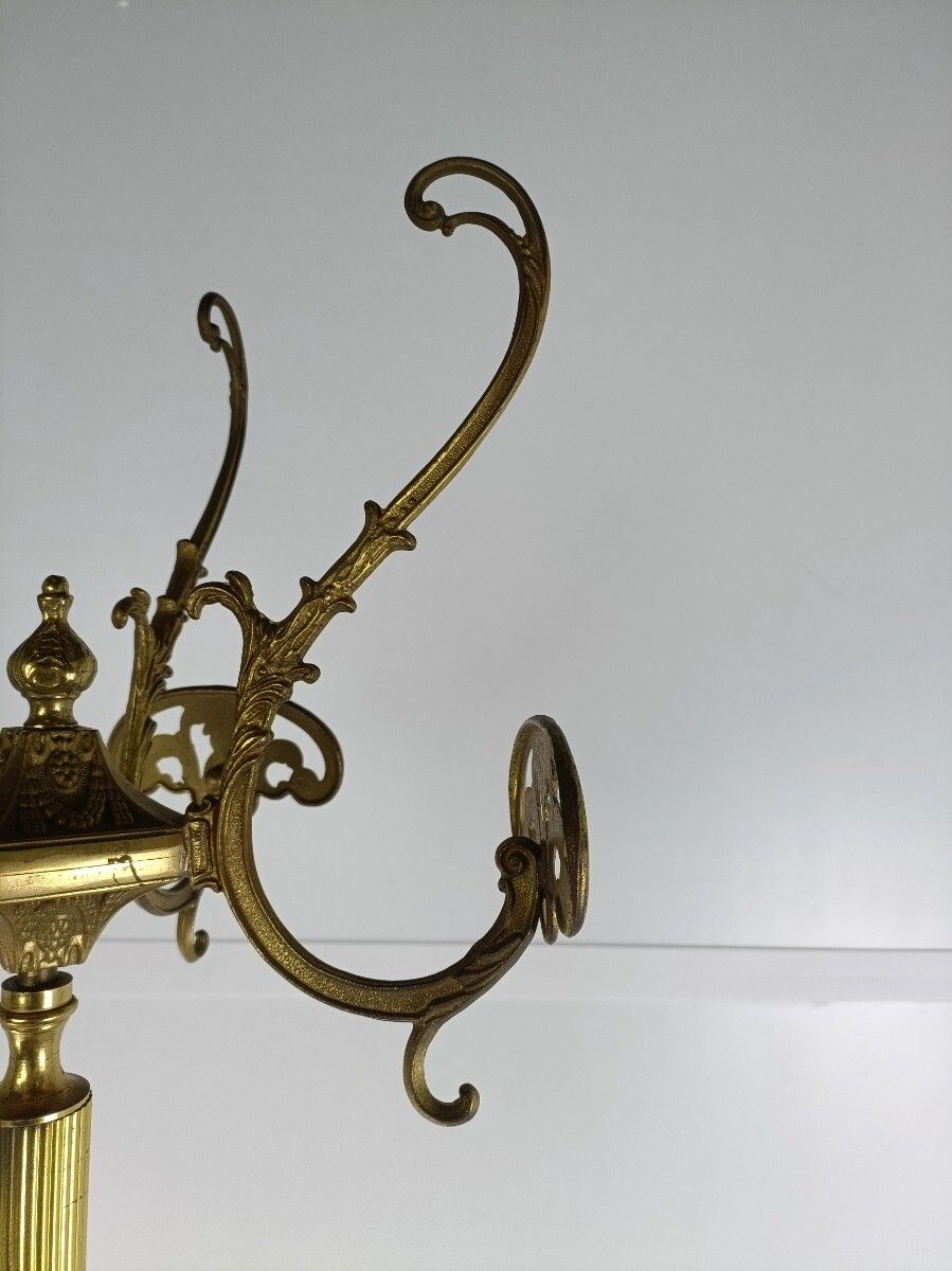 Mid Century Modern  Ornate  Brass Hall Tree Floor Coat Hat Rack Eyecatcher Italy photo buy