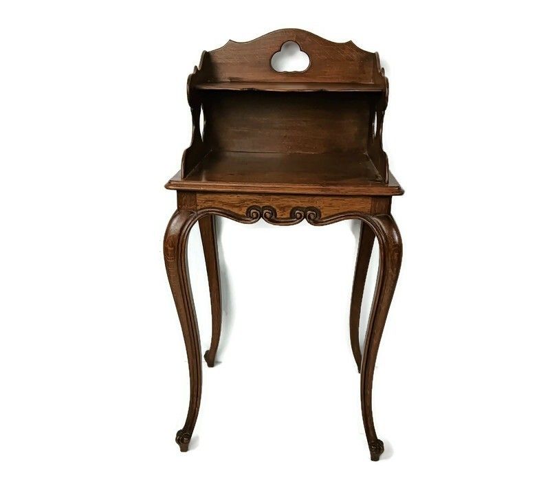 Hallway Nightstand End Side Table Cabinet Desk Furniture Sweet Antique Wood photo furniture