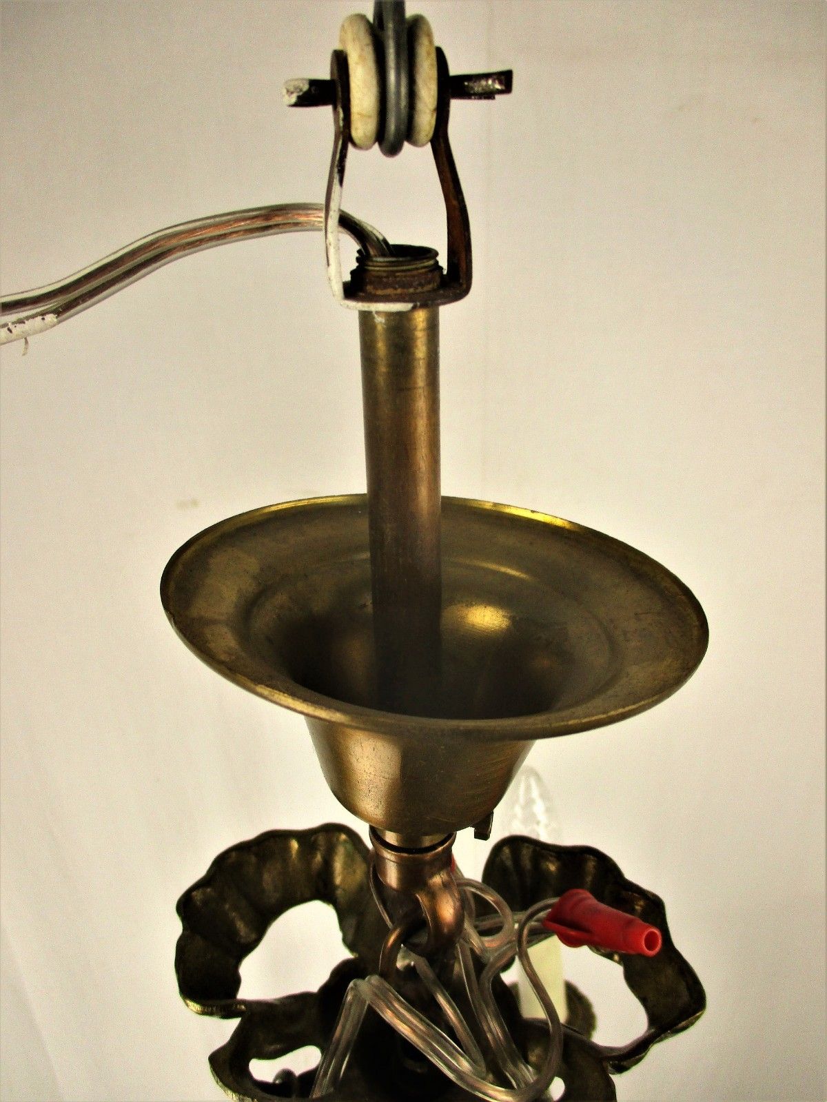 Lighting French Bronze Chandelier 3 Lights Arms Putti Cherub Hollywood Regency Romantic photo