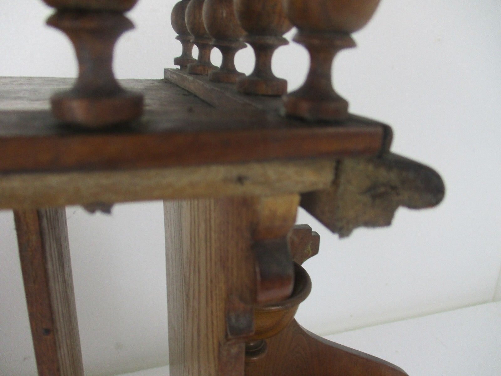 Antique Pediment Cabinet Spindles Display Kitchen Shelves Drawers Stunning photo 575.0