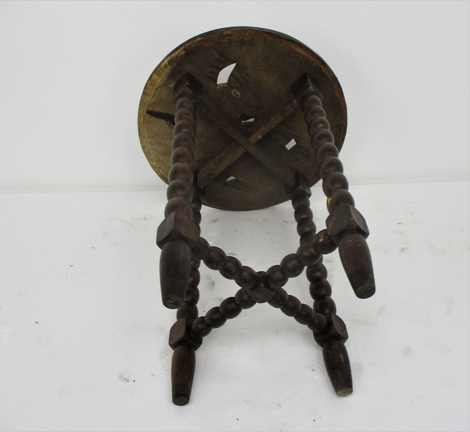 photo for sale Ornate Hand Carved Wooden Table Deer Mountain Goats Coffee Side Table Wow