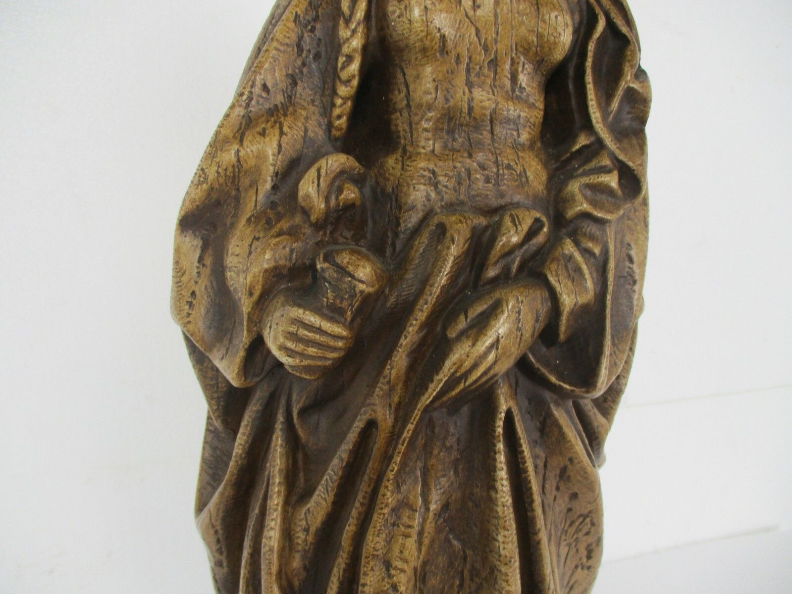 L Statue Saint Mary Magdalene Patron Sinners Myrrh Bearer Plaster Htf 22.44" photo for sale