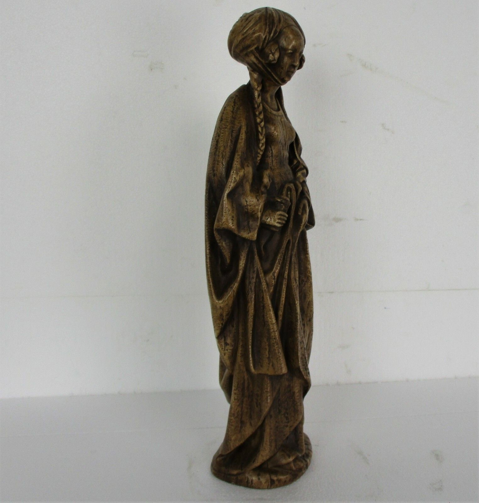 L Statue Saint Mary Magdalene Patron Sinners Myrrh Bearer Plaster Htf 22.44" photo Art