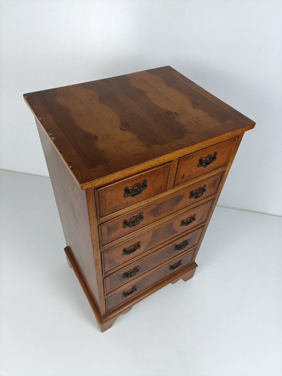 Chest Of Drawers Archive  Cabinet Hallway End Table Nightstand Carved Wood Inlay photo for sale