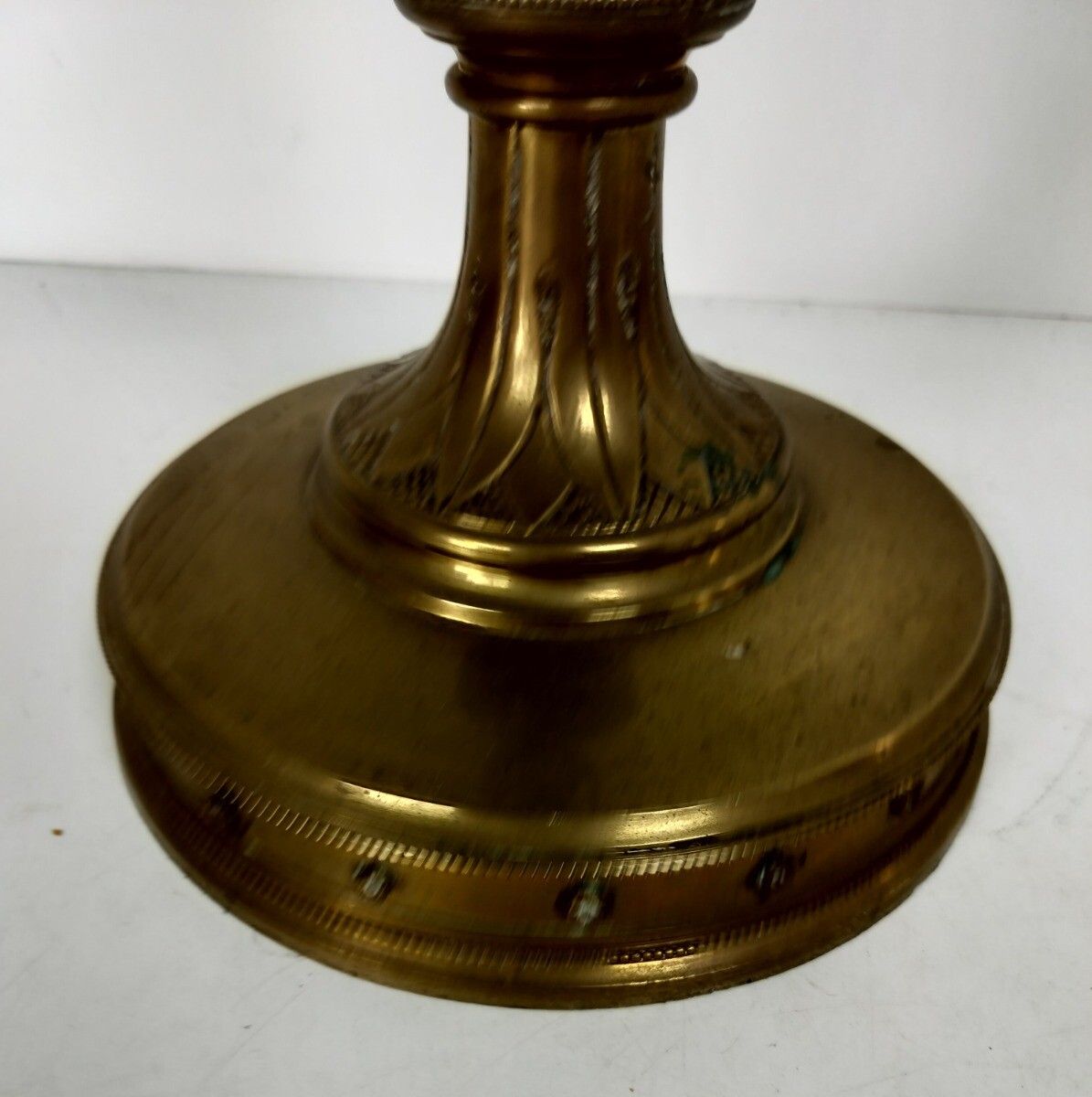 Gothic Antique Candle Holder Candle Stick Church Chapel Altar Monastery Brass  W photo vinterior