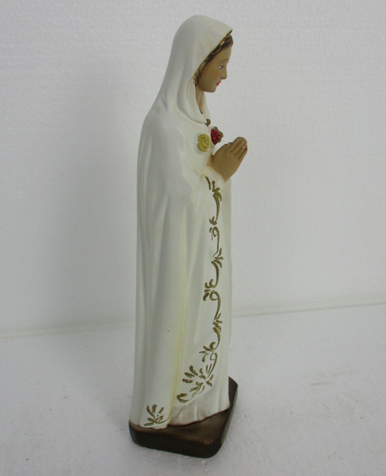 Small  Statue Our Lady Maria Rosa Mystica Loreto Italian Traveling Madonna photo Art