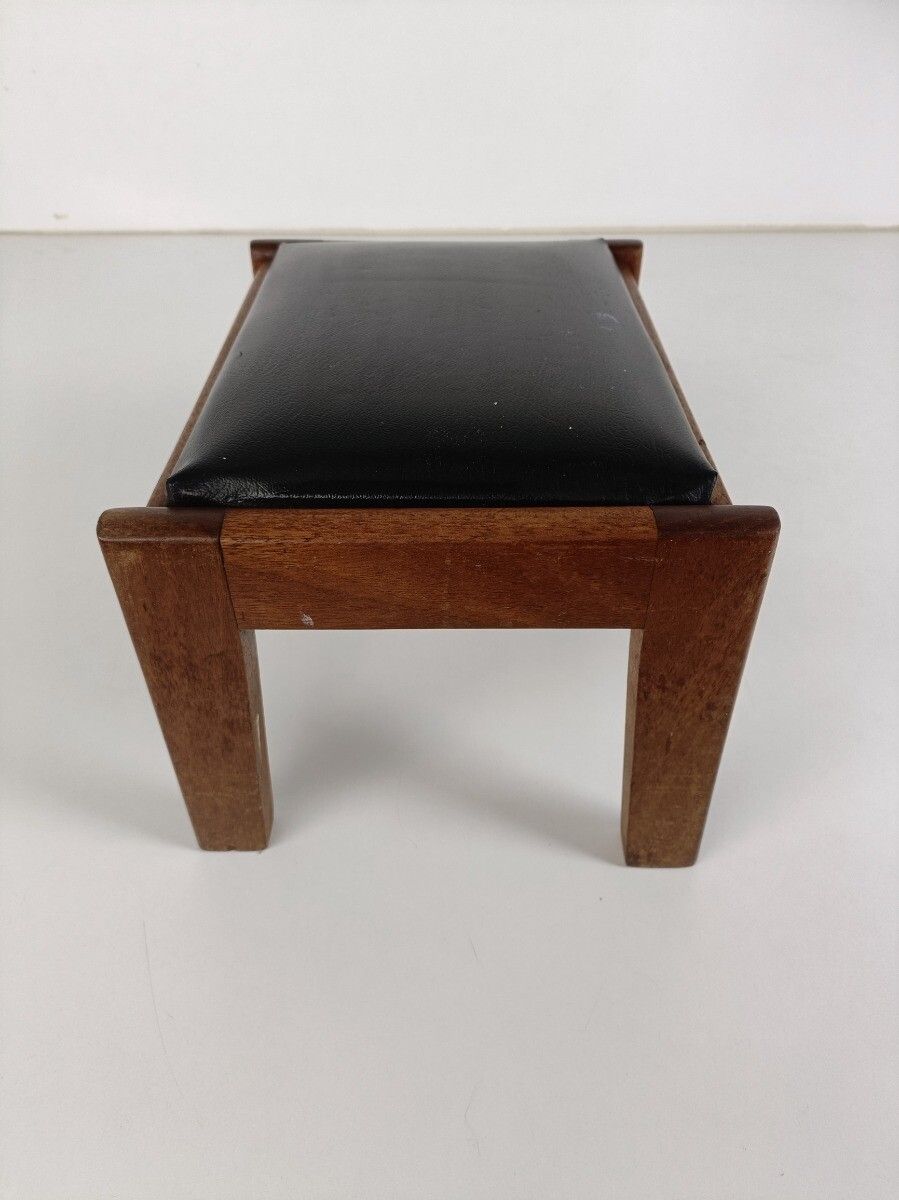 Very Small Vintage Footstool Ottoman Foot Rest Bench Mid Century Modern Retro  W photo vinterior