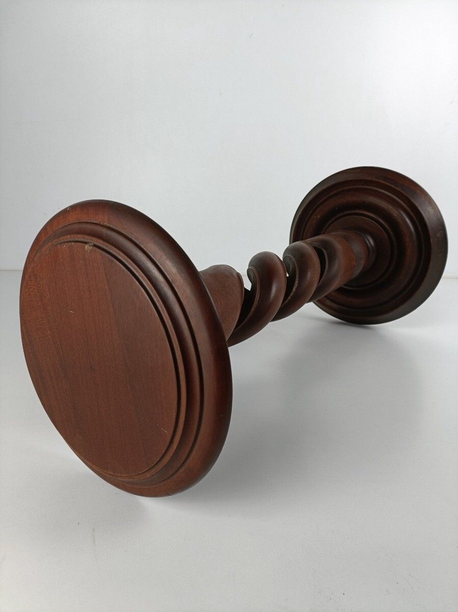 Open Barley Twist Pedestal Plant Stand Gorgeous Rare Barn Style Bonsai Table Vin photo buy