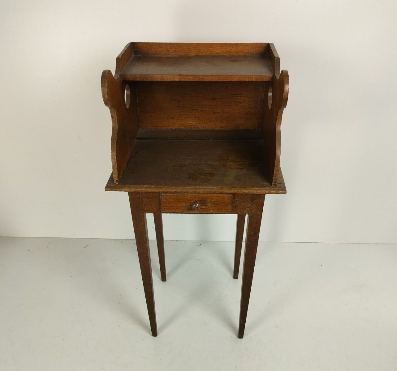 Furniture Antique Farmhouse Style Cabinet With Drawer Wood Hallway Desk Table Barn Country photo