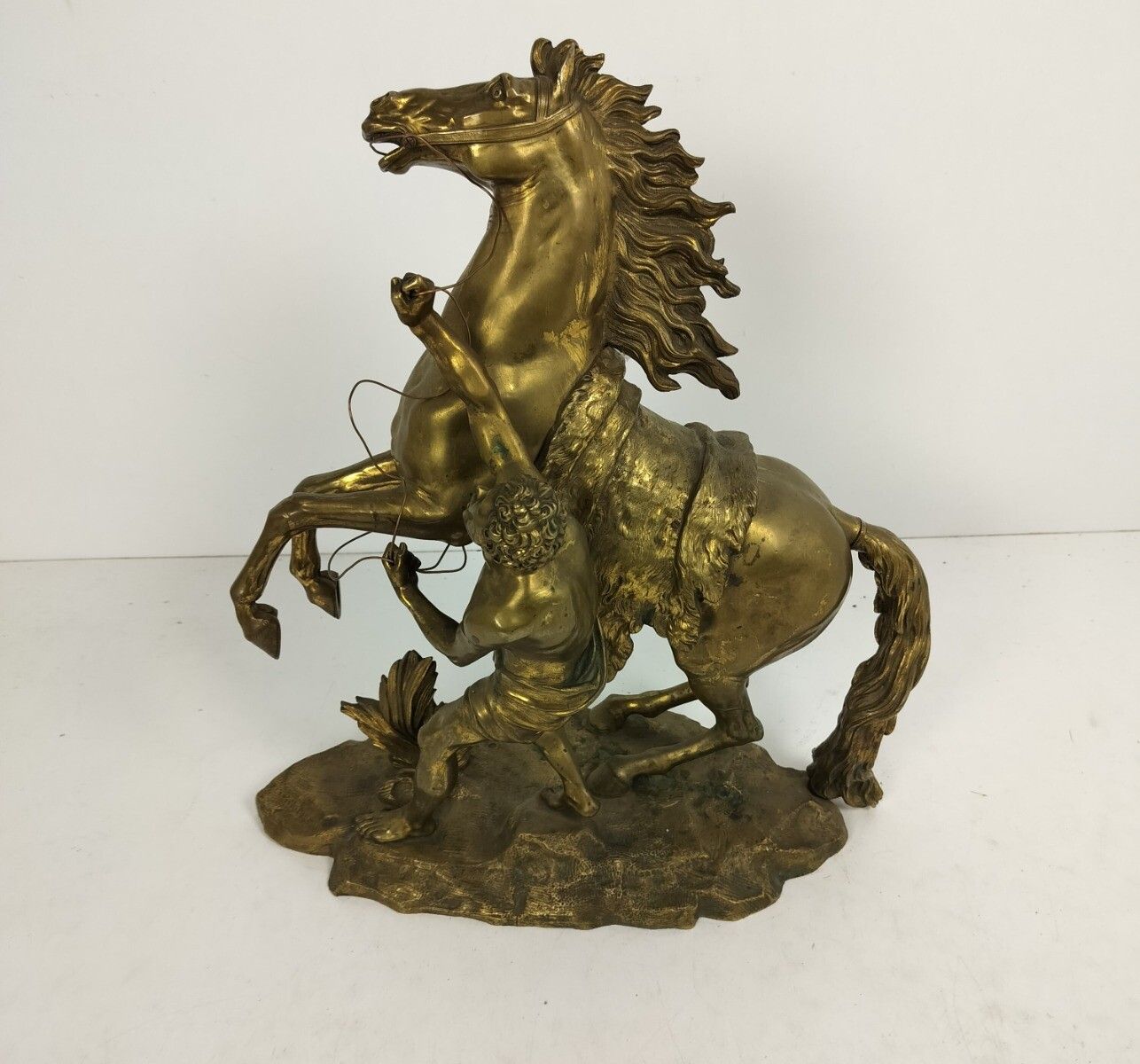 Horse Being Tamed Bronze Exquisite Modelled After Coustou Chateau Marly Statue A photo furniture