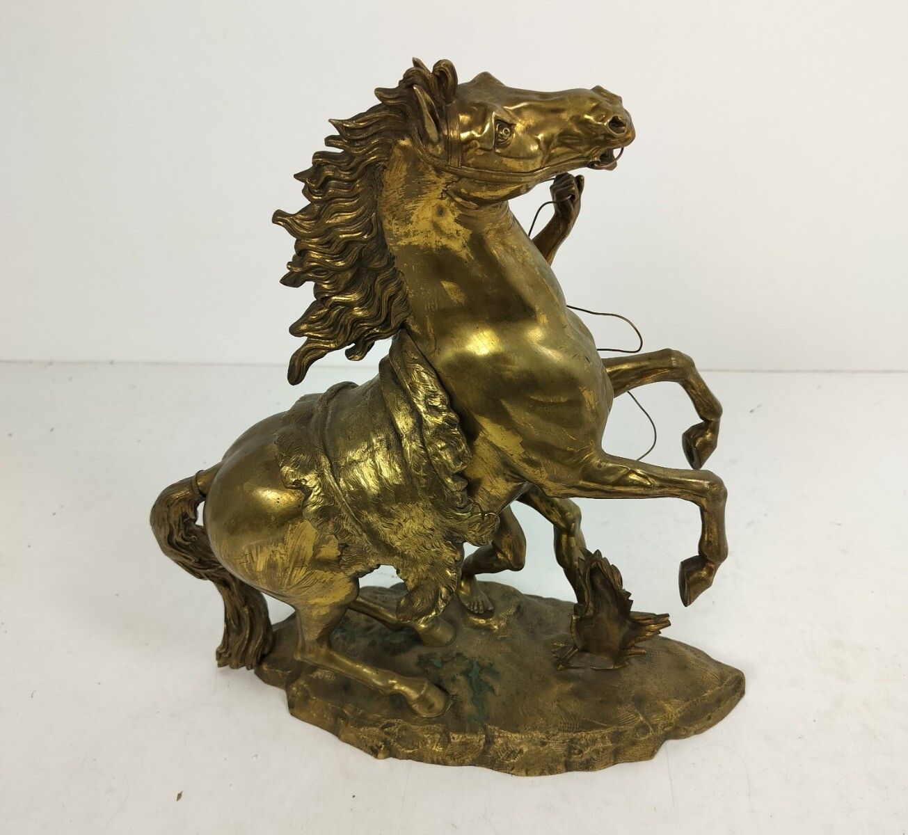 Horse Being Tamed Bronze Exquisite Modelled After Coustou Chateau Marly Statue A photo Art
