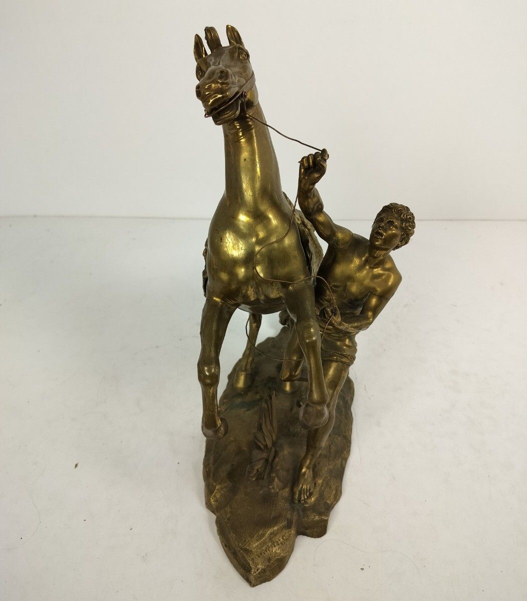 Horse Being Tamed Bronze Exquisite Modelled After Coustou Chateau Marly Statue A photo vinterior