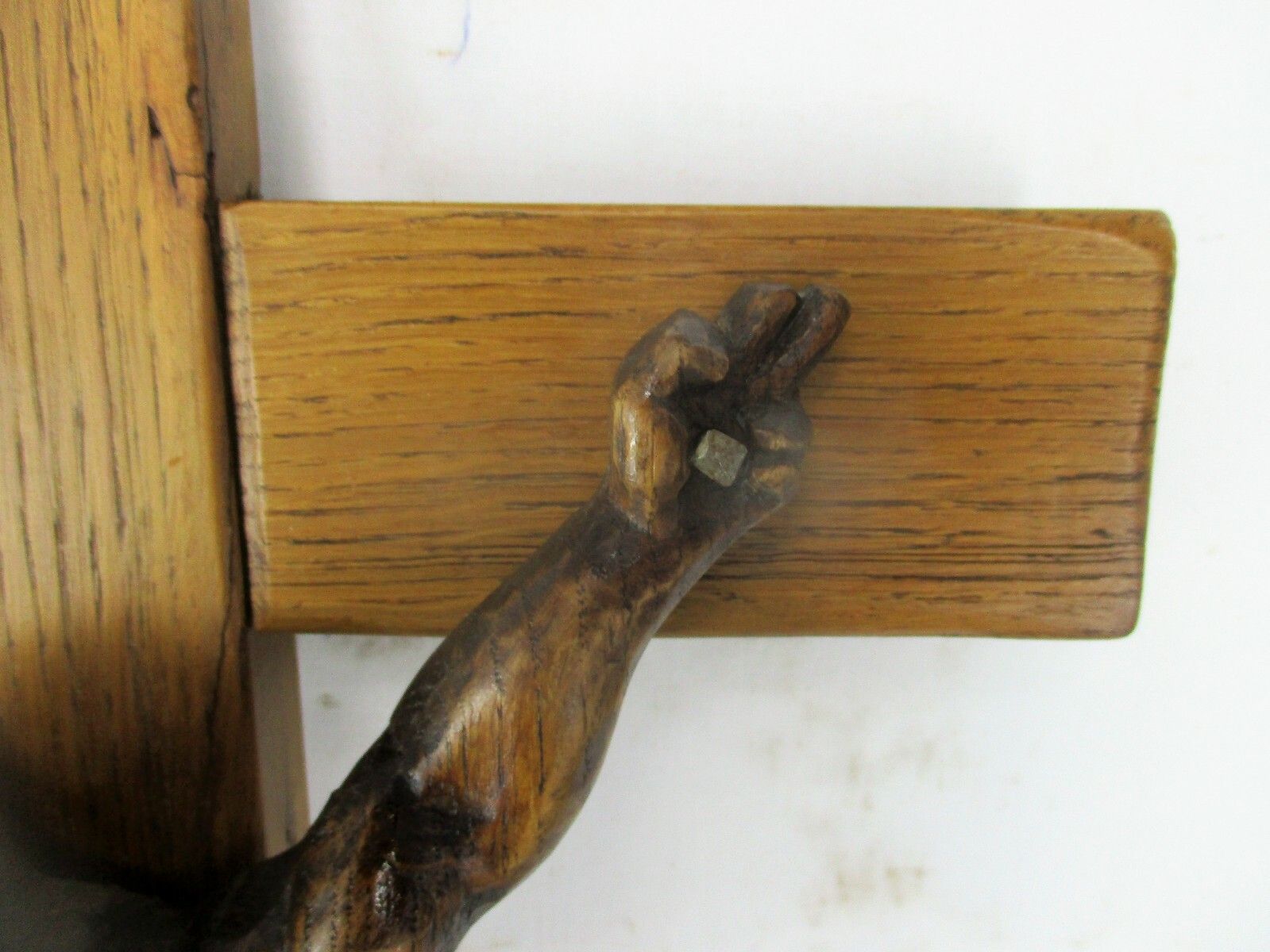 Hand Carved Wood  Hanging Ornate Crucifix Wooden Corpus Jesus Christ Gorgeous photo for sale