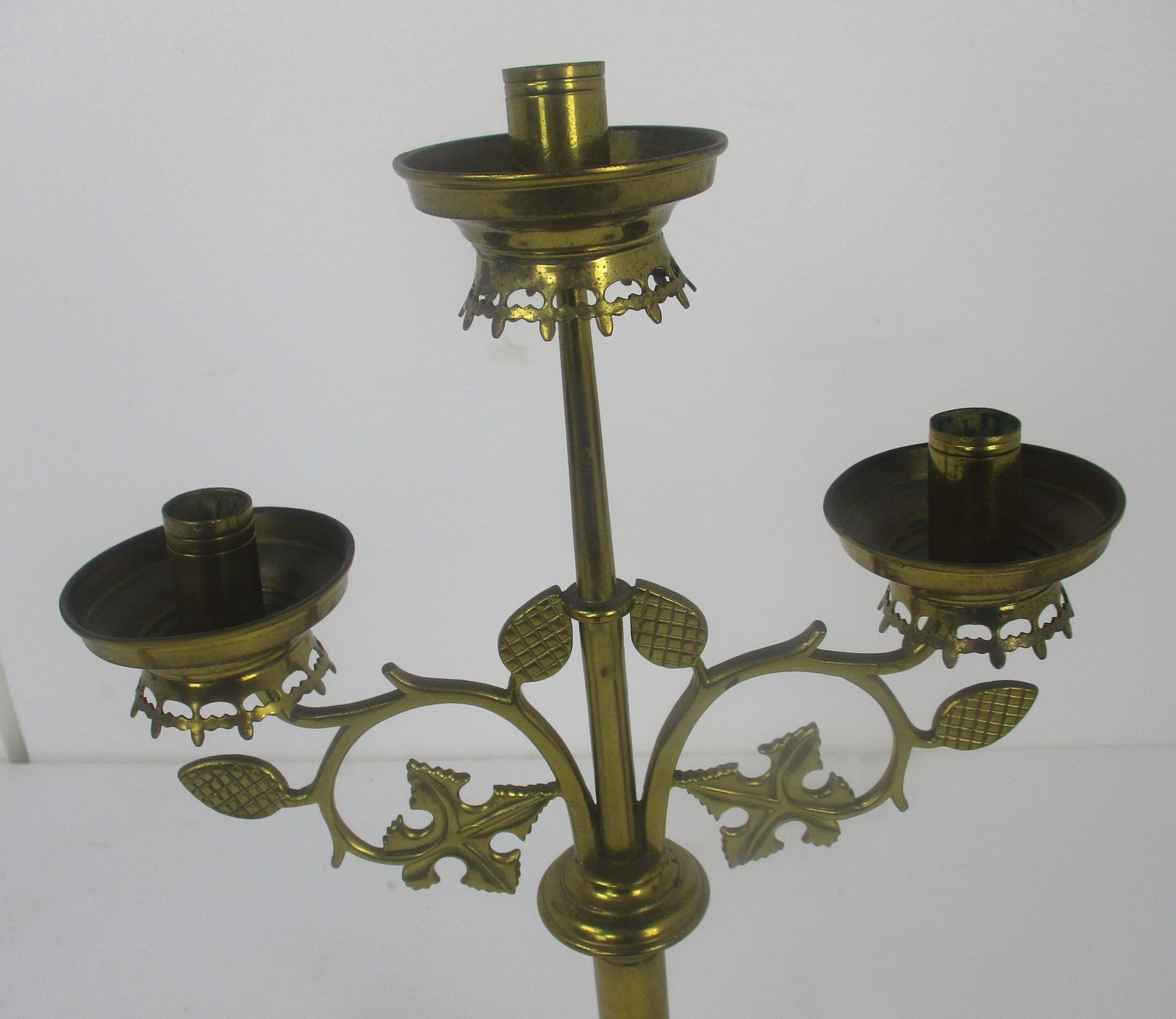 Impressive  Set  Of 3 Candle Holders  With Two  Small Candle Sticks One Large photo for sale