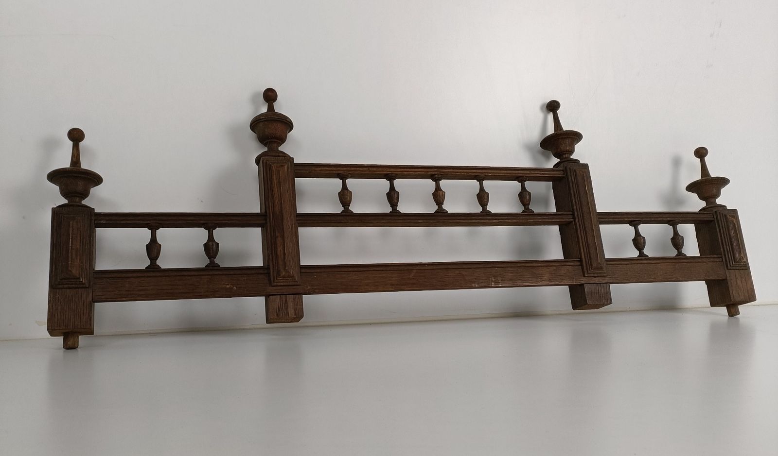 Large Hand Carved Wooden Pediment Over Door Architectural Antique Spindles photo 223.0