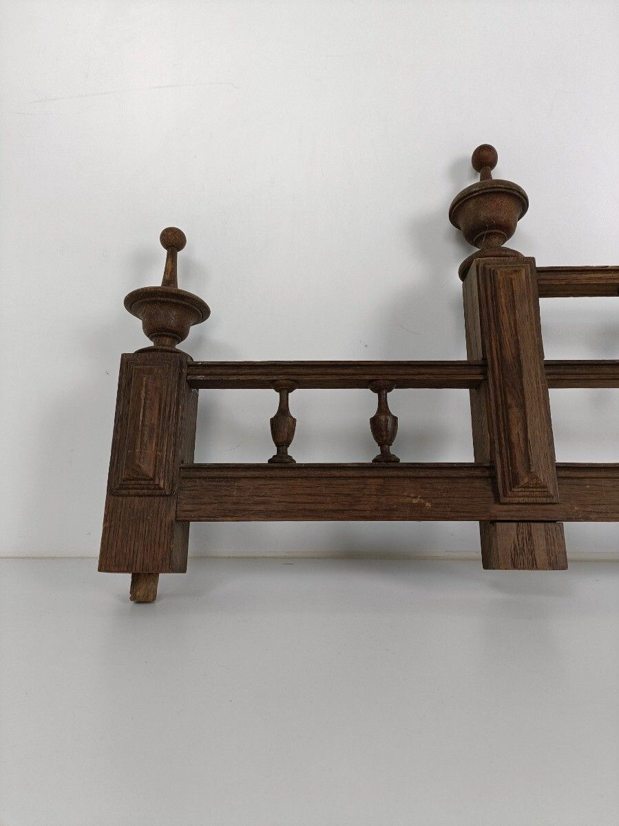 photo furniture Large Hand Carved Wooden Pediment Over Door Architectural Antique Spindles