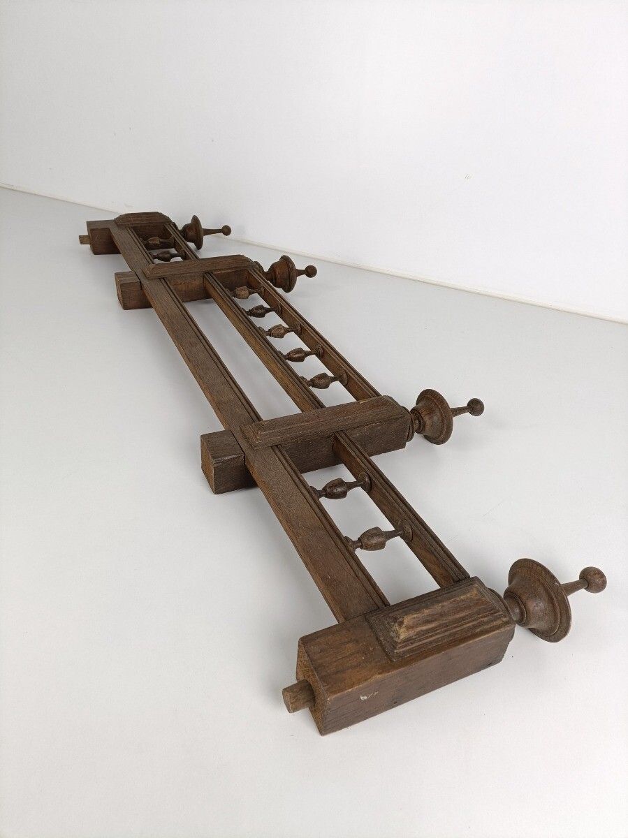 Home Decor Large Hand Carved Wooden Pediment Over Door Architectural Antique Spindles photo