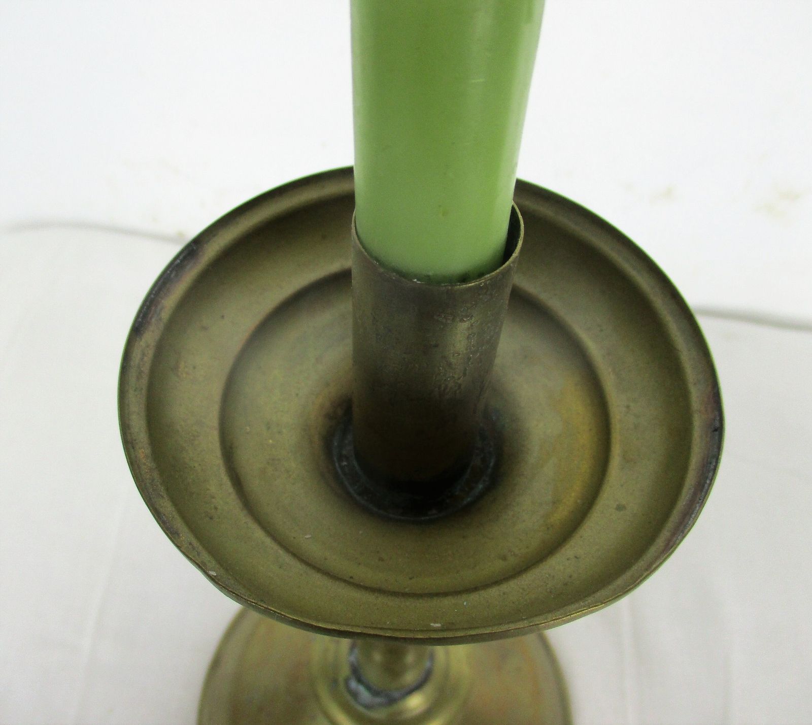 Brass Candle Holder Candlestick Candle Stick Altar Church Shield Brass Neo Gothi photo vintage