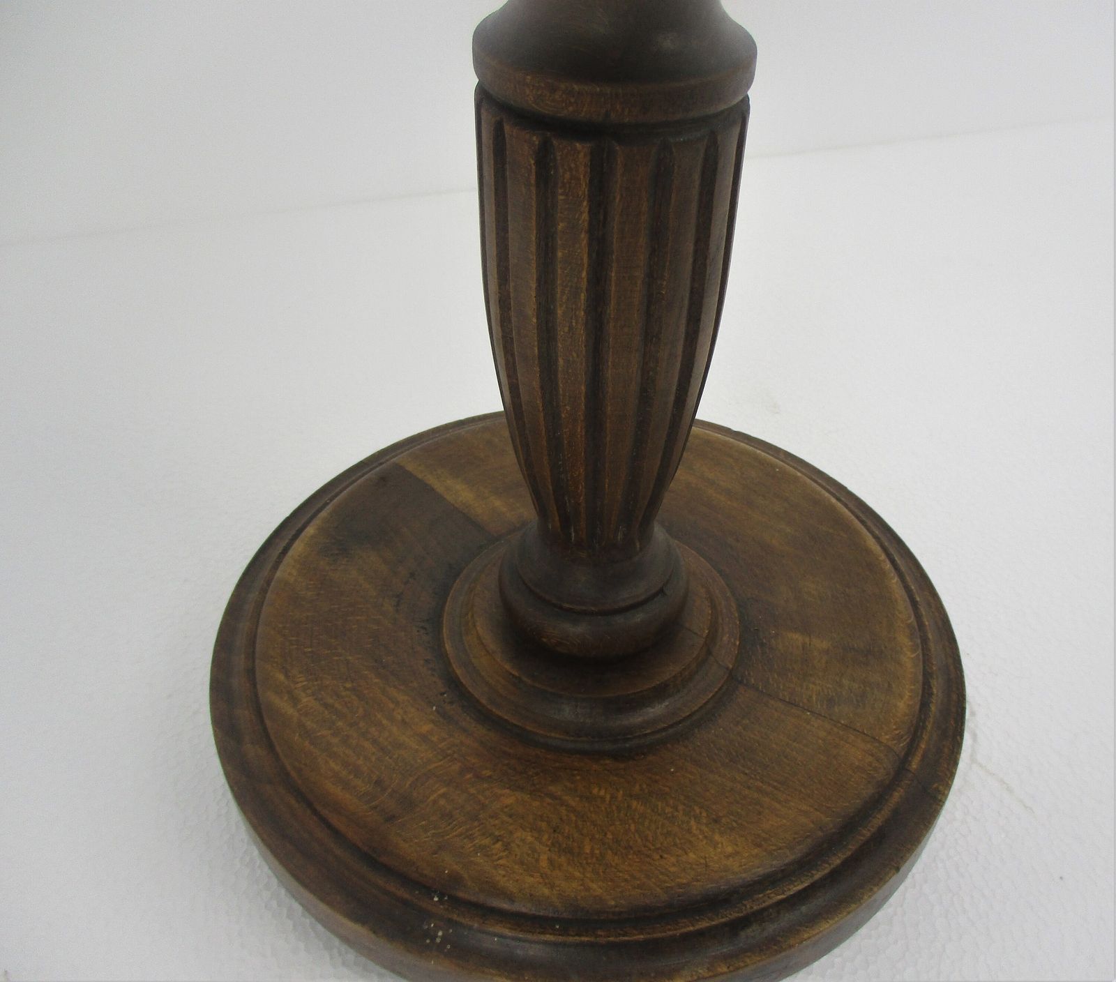 Ornate Carved Wood 2 Tier Open Barley Twist Pedestal Table Plant Stand Smokers T photo Furniture