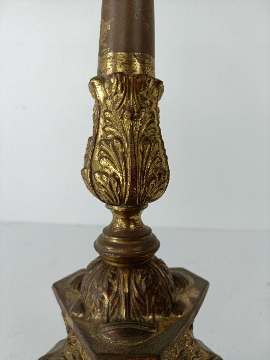Antique 1600s Candle Holder Candle Stick Church Chapel Altar Monastery Brass photo buy