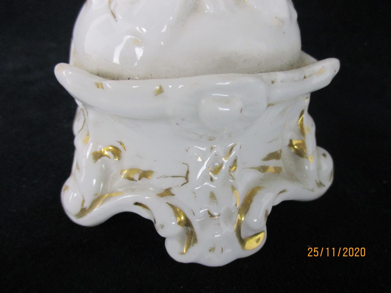 Antique 1900 Vieux Paris Porcelain Bisque Statue Virgin Mary Infant Jesus 9.44&Q photo for sale