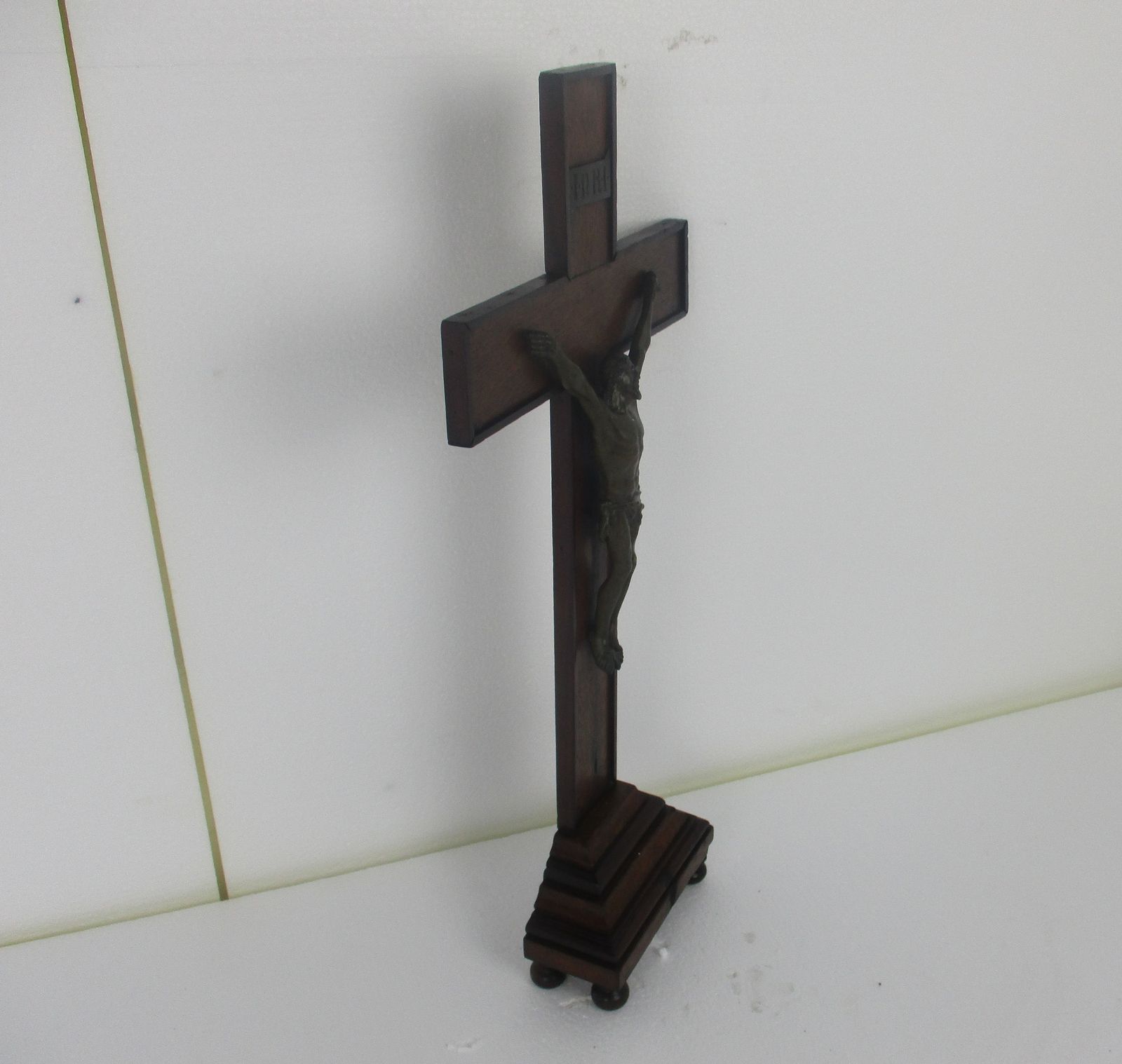 Large Standing Altar Church Chapel Crucifix Jesus Christ Cross Bronze  Corpus Ha photo buy