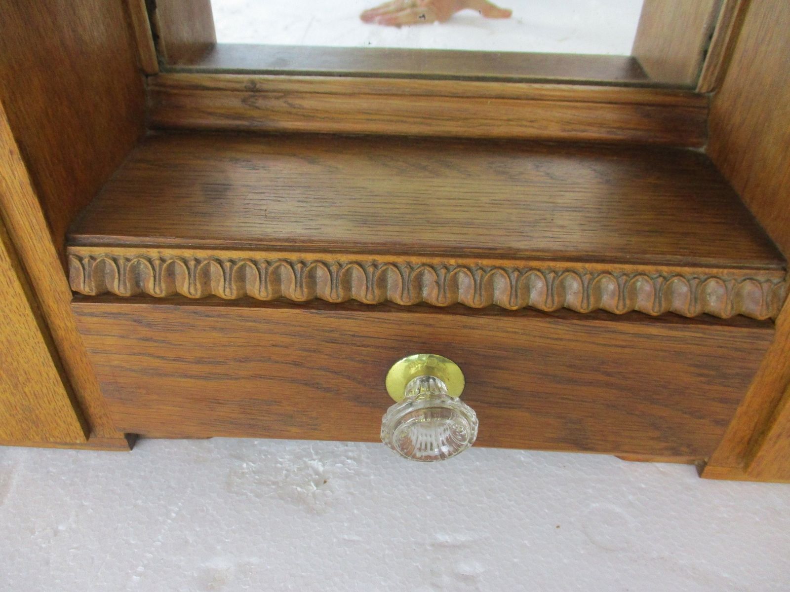 Large Double Apothecary Bathroom Medicine Kitchen Cabinet Wood Art Deco Gorgeous photo 303.0