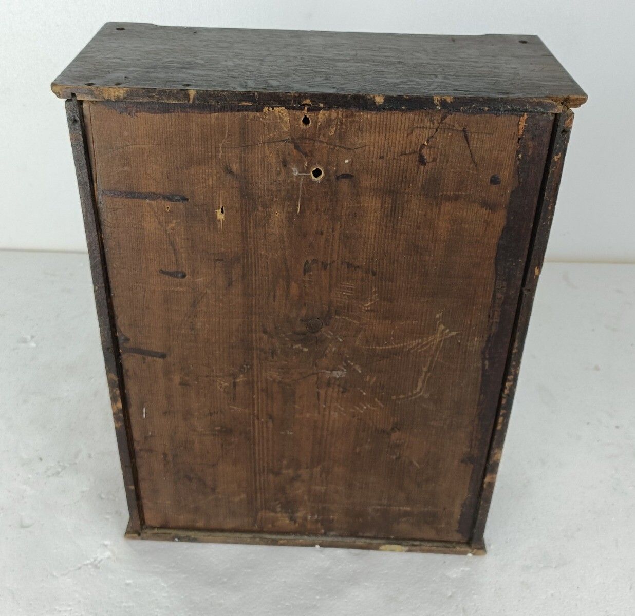 Furniture Antique Ornate Hand Carved Wooden Medicine Apothecary Cabinet Brass Trims Angels photo