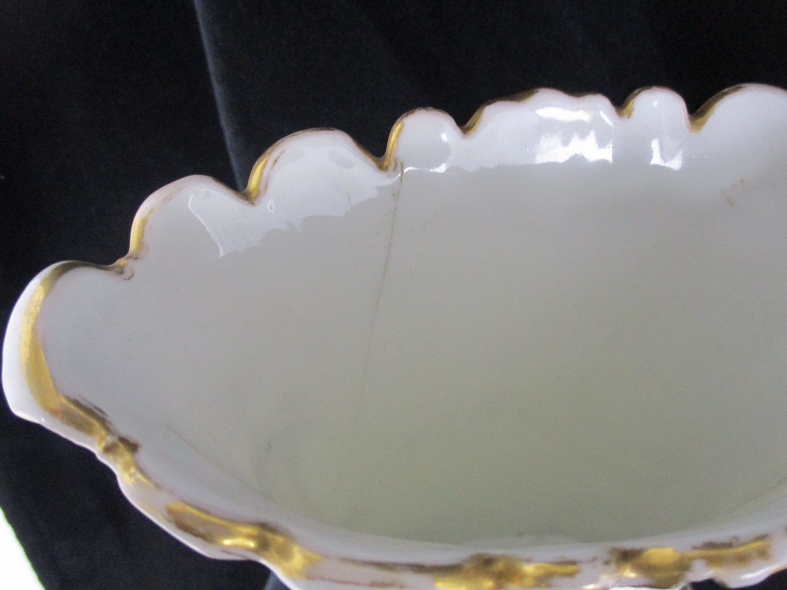 Xl Set Of 3 Antique Porcelain Fan Flair Vases Centerpiece Church Chapel photo 303.0