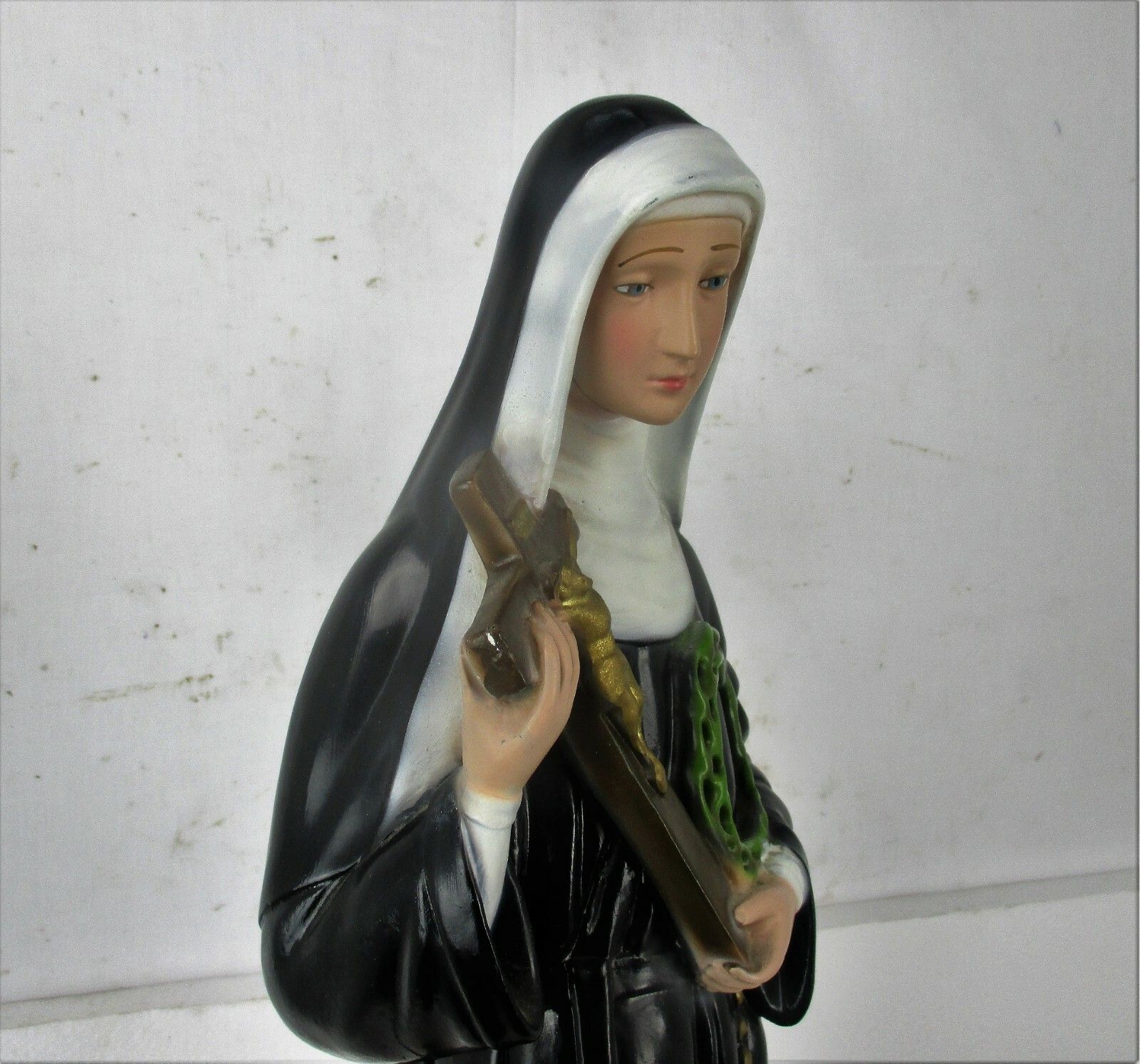 Large Statue St Saint Rita Of Cascia Resin Patroness Impossible Causes Htf 23" photo vinterior