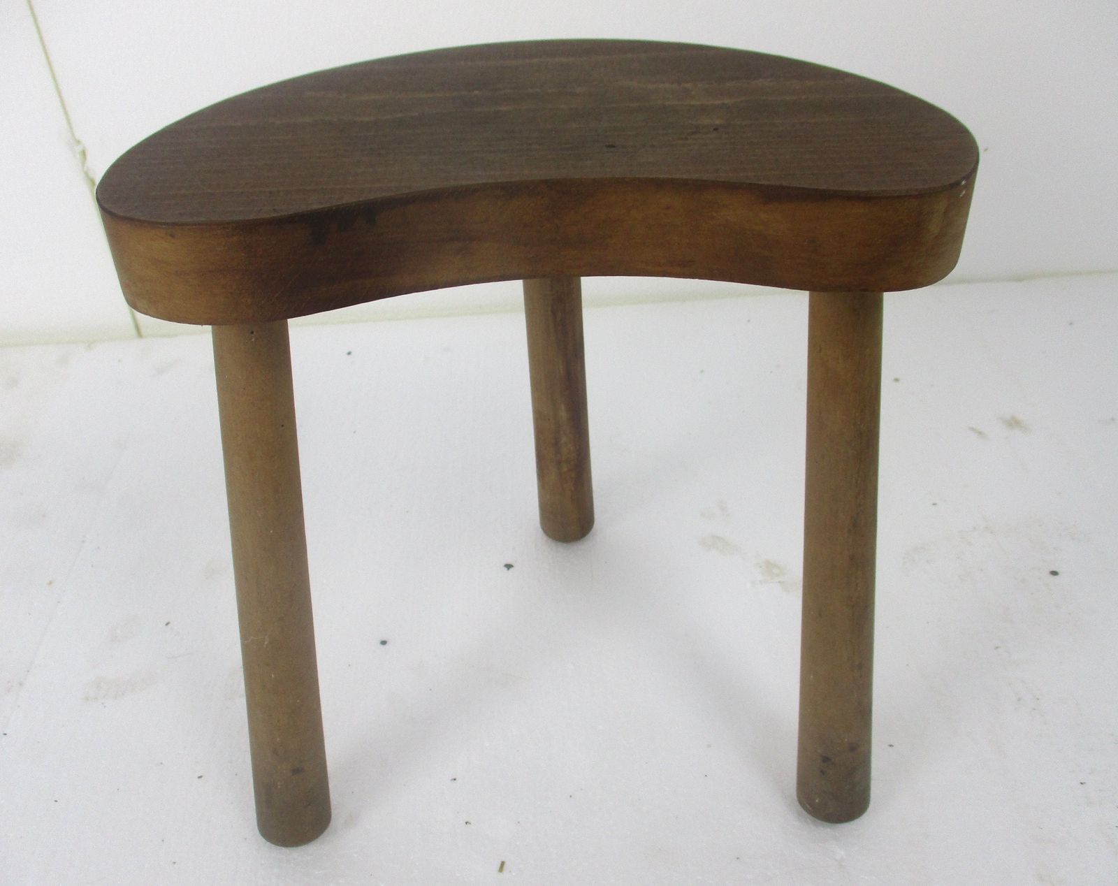Vintage Hand Carved Wood  Milking Stool Pedestal Table Plant Flower Bonsai Stand photo furniture