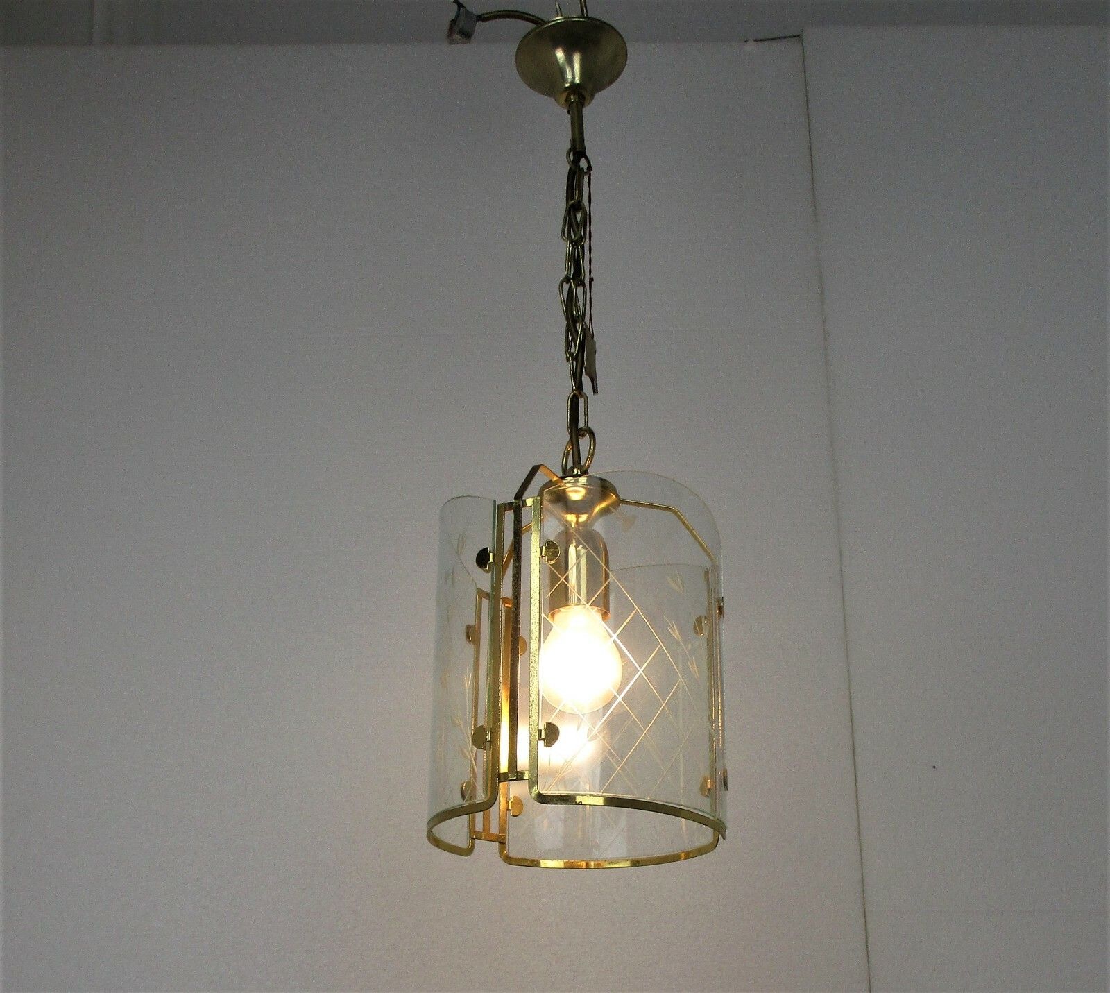 Lantern Ornate Chandelier Pendant Mid Century Modern Gold Plated Art Glass photo furniture