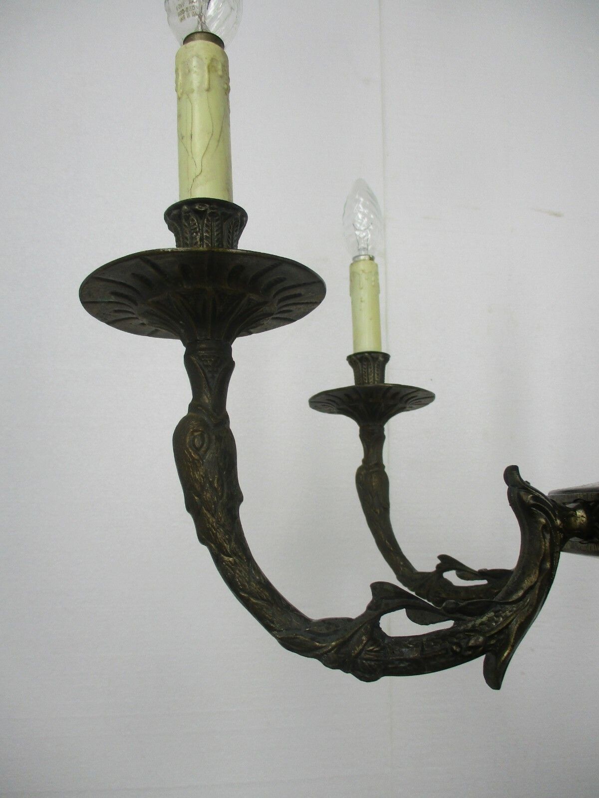6 Arm Lights Pan Chandelier Revival French Empire Style Silver Colored Metal photo Lighting