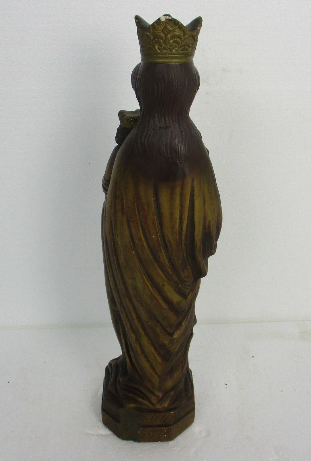 photo for sale Statue Our Lady Of Tongeren Black Madonna Infant Jesus Grapes Collector 17.12"