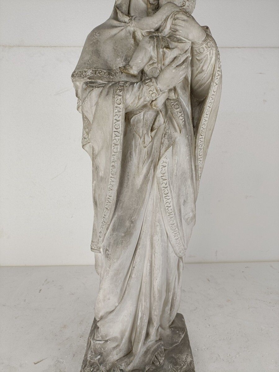 Statue Notre Dame De Grace Plaster Xl Church Chapel Our Lady Of Grace Collector photo 1011.0