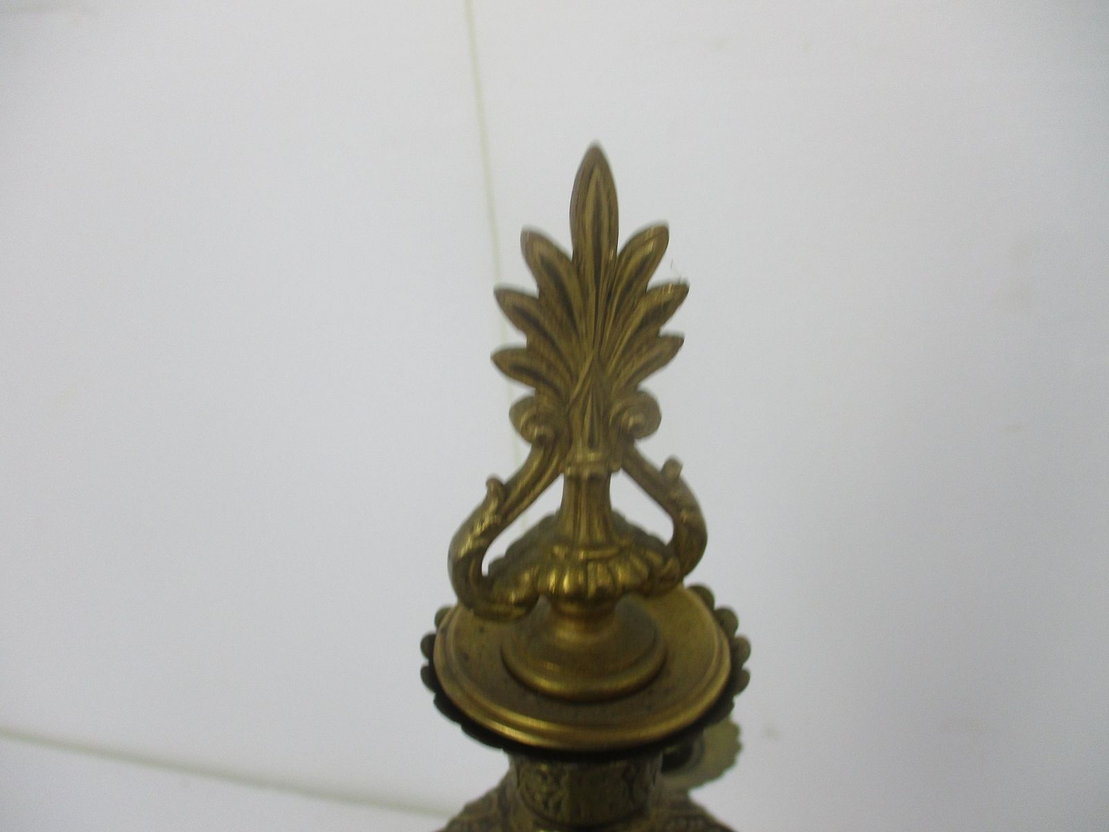 Couple Candle Holders Brass Porcelain Enamel  Ornate Stylish Candelabra 5 Arm photo vinterior
