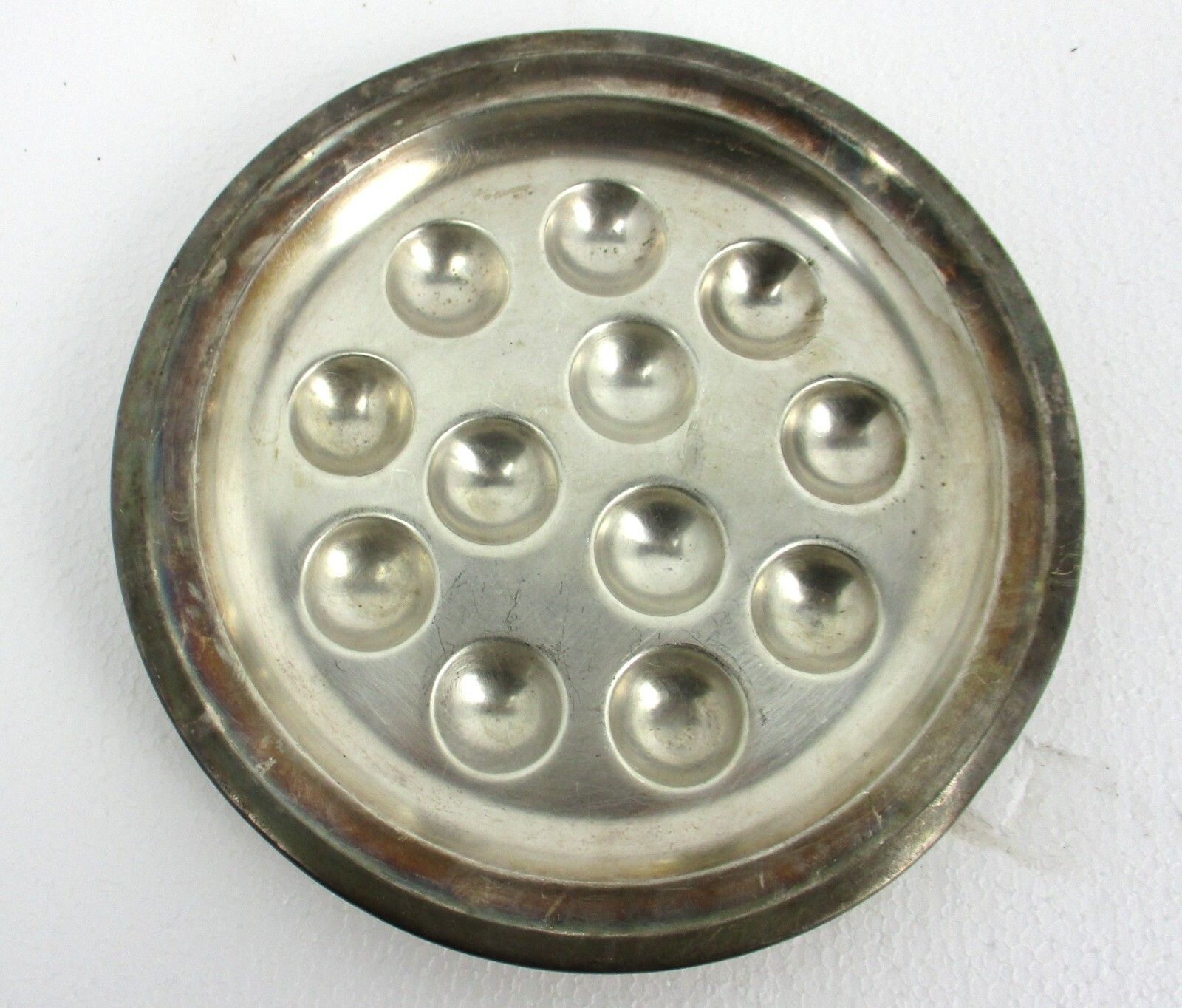 3 Art Nouveau Wiskemann Belgium Silver Plated Egg Plates Marked Extremely Rare photo furniture
