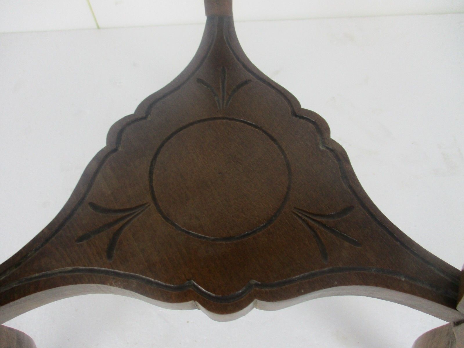 Carved Wood Marble Top 2 Tier Plant Flower Bonsai Stand Pedestal Antique photo for sale