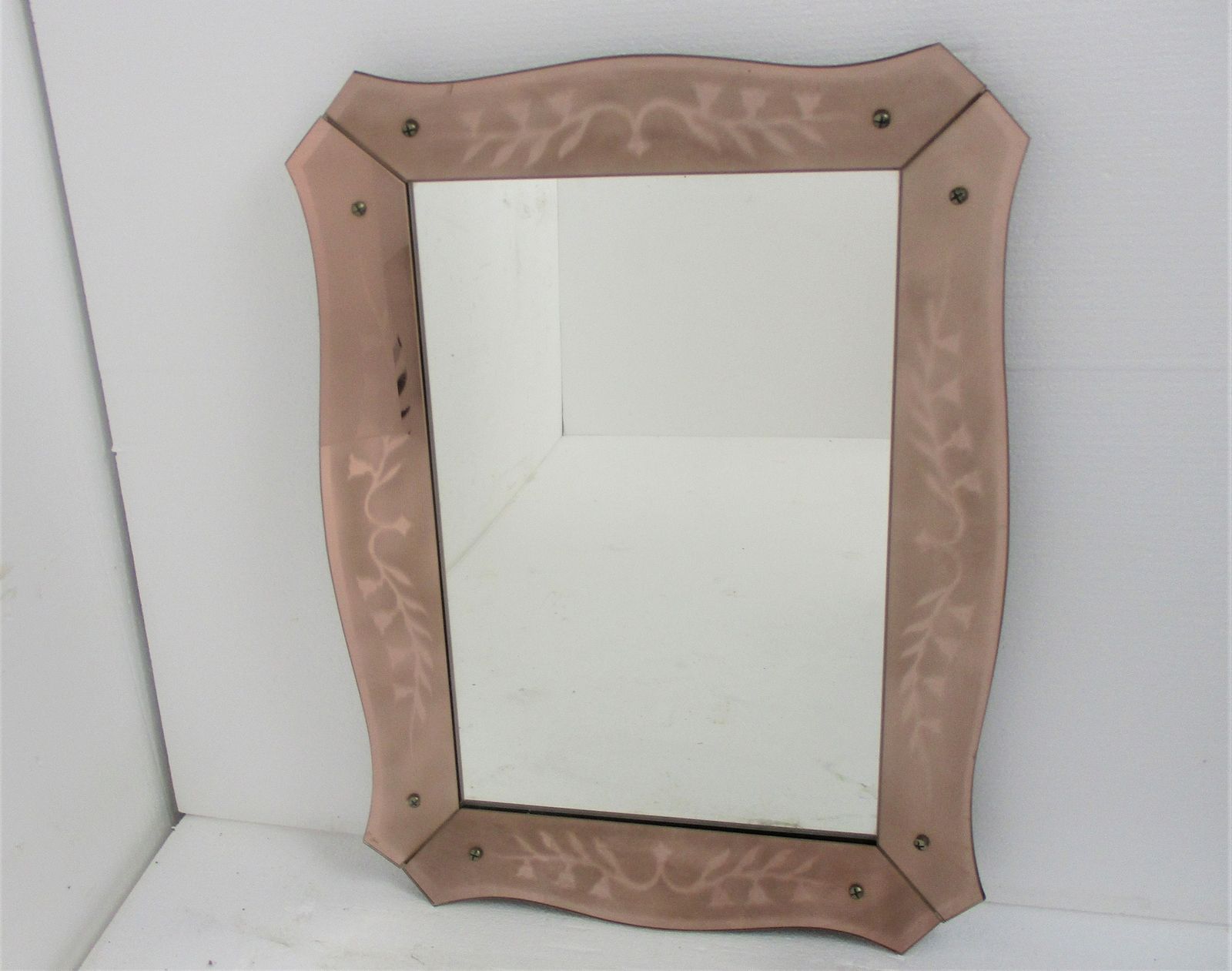 Large Art Deco Nouveau Wall Hanging Ornate Mirror Vanity Dresser Hallway Clear P photo furniture