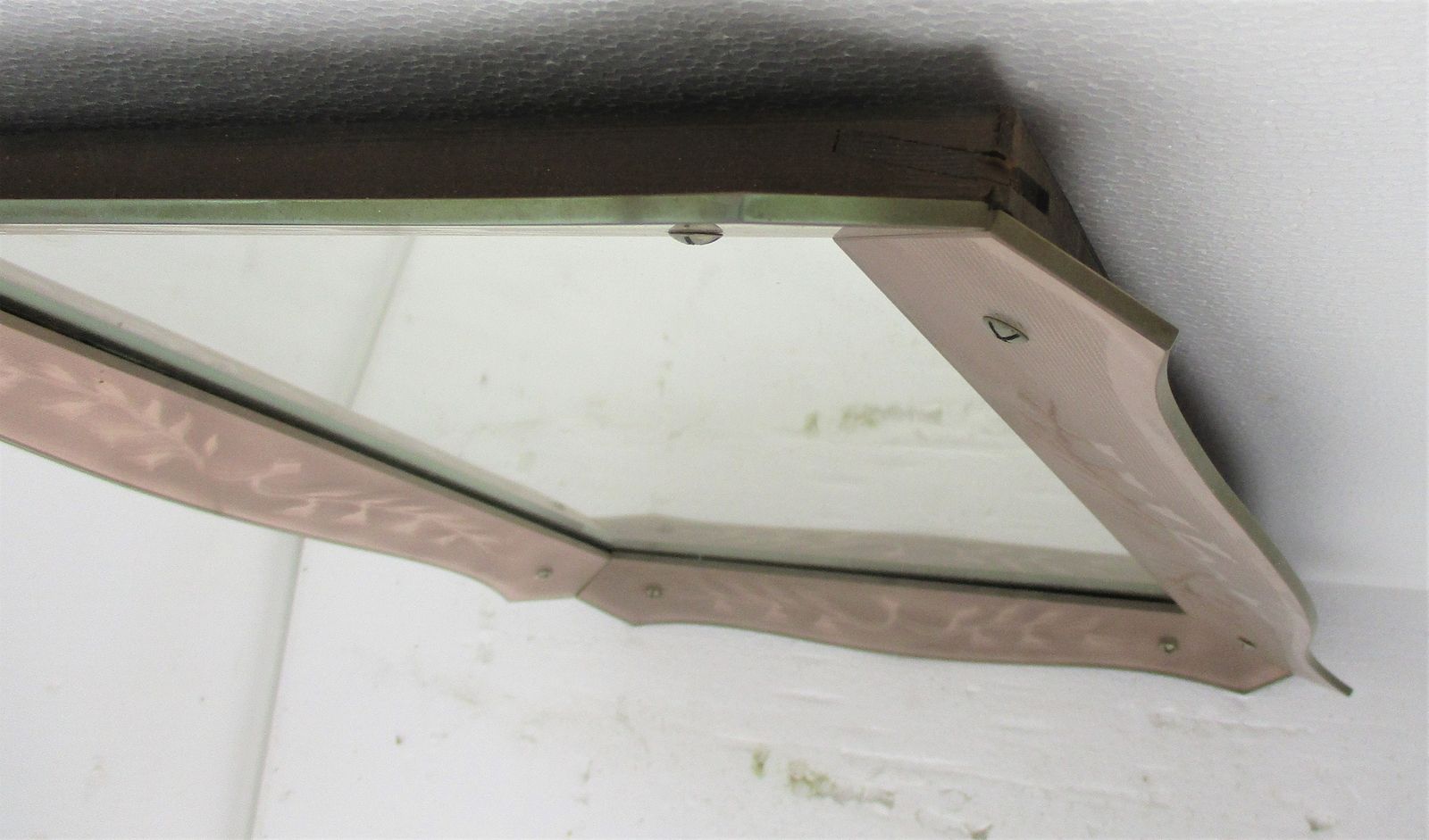 Large Art Deco Nouveau Wall Hanging Ornate Mirror Vanity Dresser Hallway Clear P photo 279.0