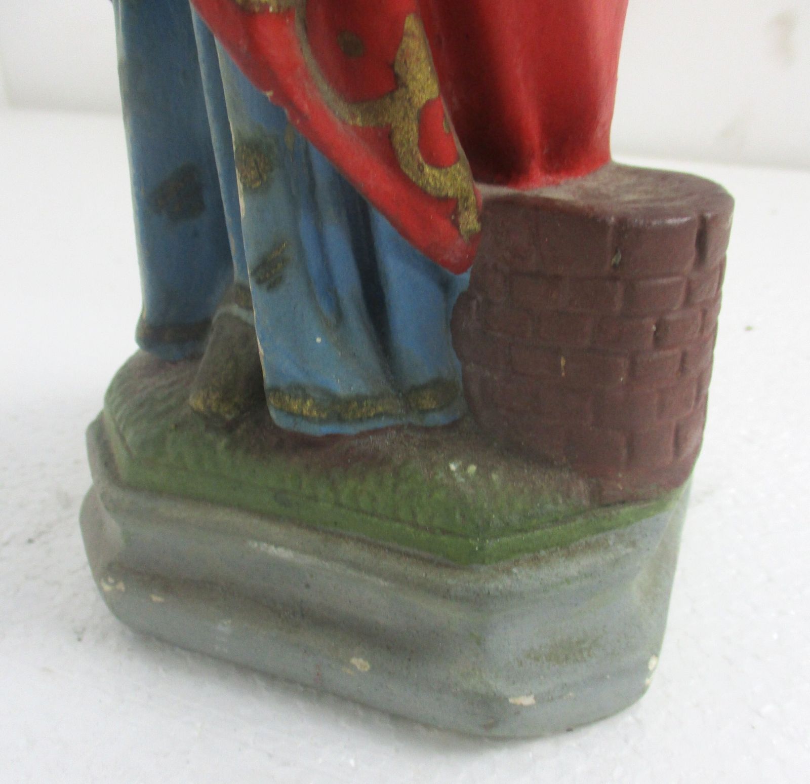 Large Statue Saint St Barbara Of Nicomedië Tower Patron Of Firemen Plaster Htf photo for sale