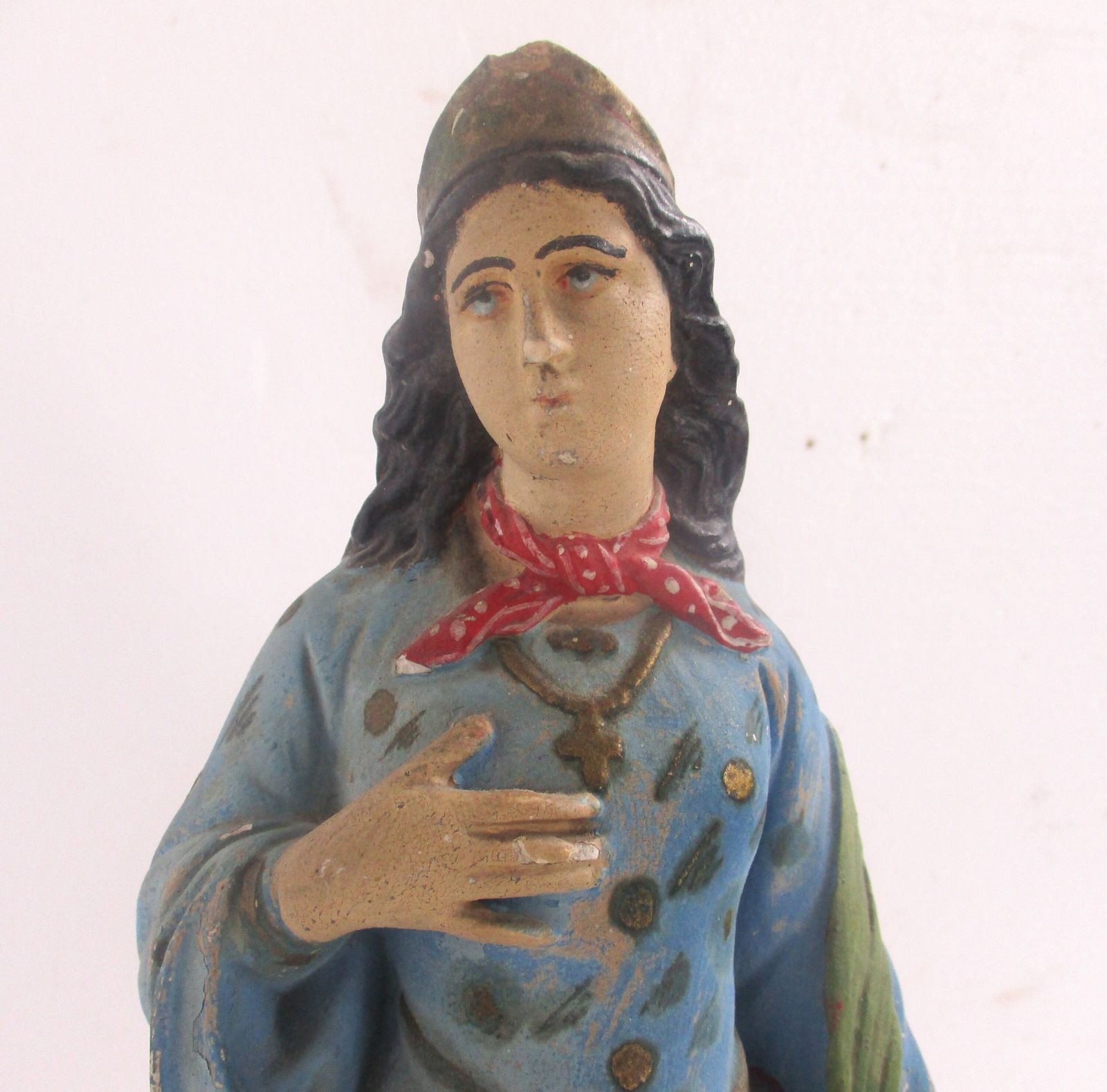 Large Statue Saint St Barbara Of Nicomedië Tower Patron Of Firemen Plaster Htf photo Art