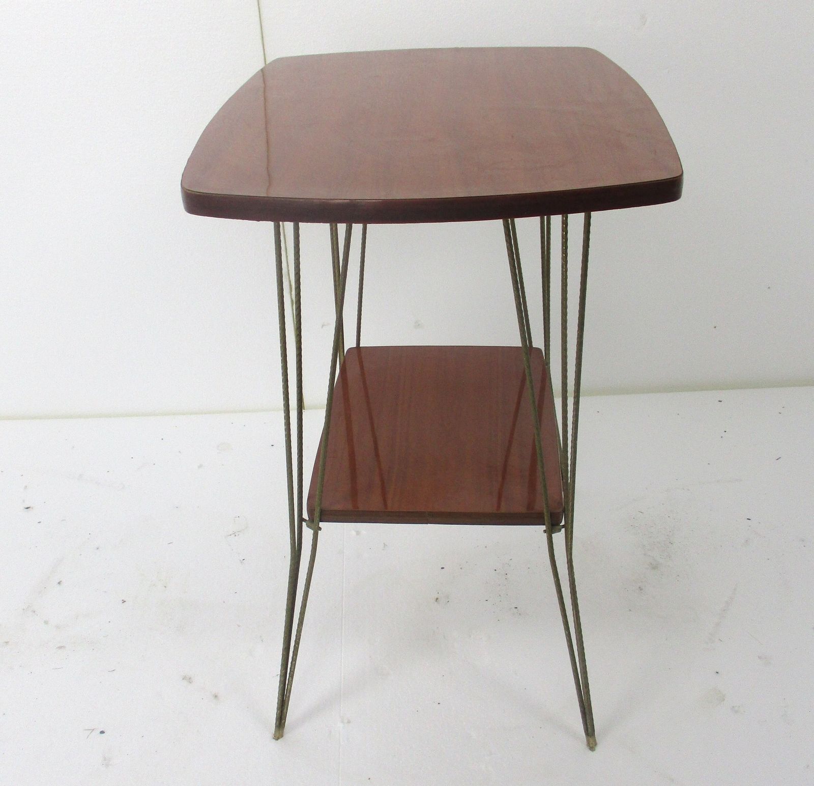 Small Vintage Authentic Tv Stand Table Mid Century Modernist Stunning Funky Ra photo vintage